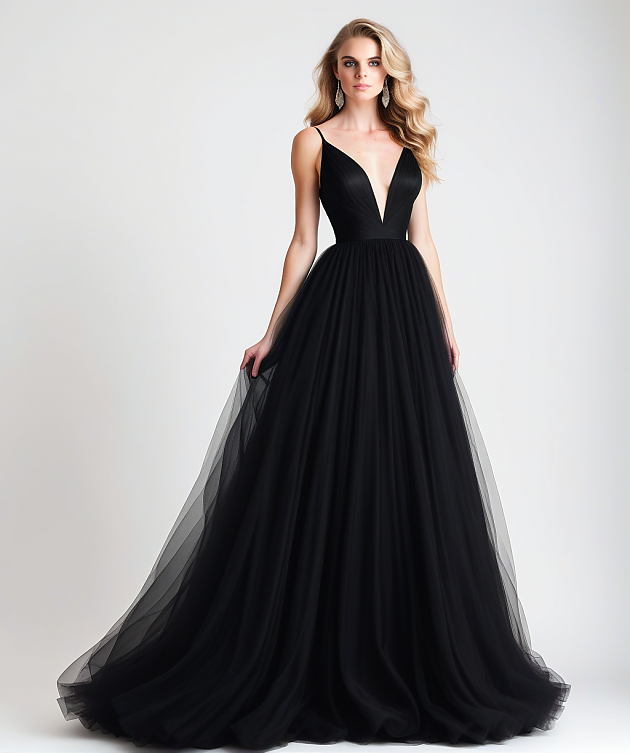 RAQUEL - Luxusowa suknia balowa czarna